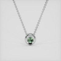 0.97 Ct. Green Sapphire Pendant, Platinum 950 4