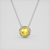 1.31 Ct. Yellow Sapphire Pendant, Platinum 950 1