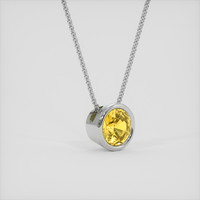 1.31 Ct. Yellow Sapphire Pendant, Platinum 950 2