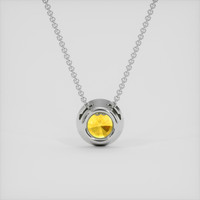 1.31 Ct. Yellow Sapphire Pendant, Platinum 950 4