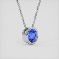 2.22 Ct. Blue Sapphire Pendant, Platinum 950 2