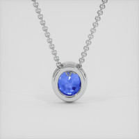 2.22 Ct. Blue Sapphire Pendant, Platinum 950 4