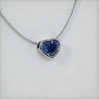 1.92 Ct. Blue Sapphire Pendant, 14K White Gold 2