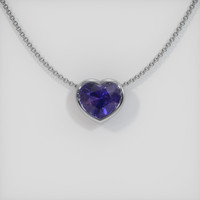 2.92 Ct. Color Change Sapphire Pendant, 14K White Gold 1