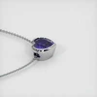 2.92 Ct. Color Change Sapphire Pendant, 14K White Gold 3