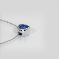 0.67 Ct. Blue Sapphire Pendant, 14K White Gold 3