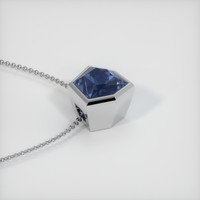 1.84 Ct. Blue Sapphire Pendant, 14K White Gold 3