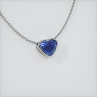 2.03 Ct. Blue Sapphire Pendant, 14K White Gold 2