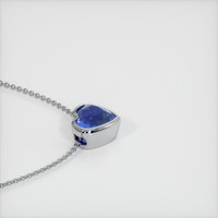 2.03 Ct. Blue Sapphire Pendant, 14K White Gold 3