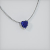 6.00 Ct. Blue Sapphire Pendant, 14K White Gold 2