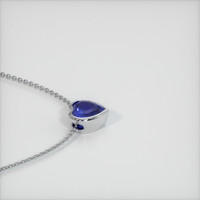 6.00 Ct. Blue Sapphire Pendant, 14K White Gold 3
