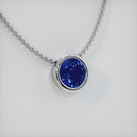 1.26 Ct. Sapphire Pendant, 14K White Gold 2