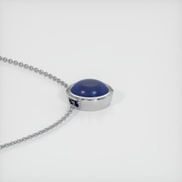 2.17 Ct. Blue Sapphire Pendant, 14K White Gold 3