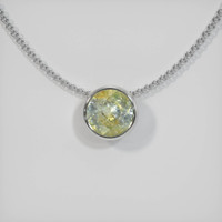 1.90 Ct. Sapphire Pendant, 14K White Gold 1
