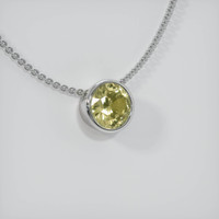 1.90 Ct. Sapphire Pendant, 14K White Gold 2