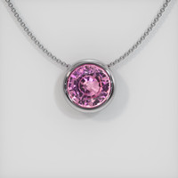 2.15 Ct. Sapphire Pendant, 14K White Gold 1