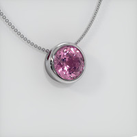 2.15 Ct. Sapphire Pendant, 14K White Gold 2