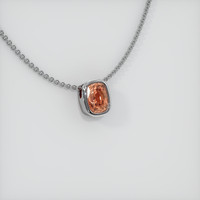 1.59 Ct. Padparadscha Sapphire Pendant, 14K White Gold 2