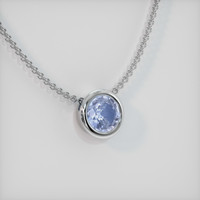 0.44 Ct. Blue Sapphire Pendant, 14K White Gold 2