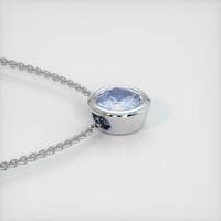 0.44 Ct. Blue Sapphire Pendant, 14K White Gold 3