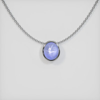 18.97 Ct. Blue Sapphire Pendant, 14K White Gold 1