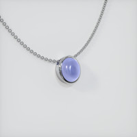 18.97 Ct. Blue Sapphire Pendant, 14K White Gold 2