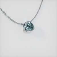 1.24 Ct. Greenish Blue Sapphire Pendant, 14K White Gold 2