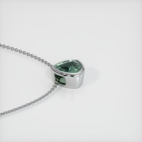 0.51 Ct. Bluish Green Sapphire Pendant, 14K White Gold 3