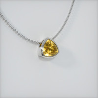 1.84 Ct. Yellow Sapphire Pendant, 14K White Gold 2