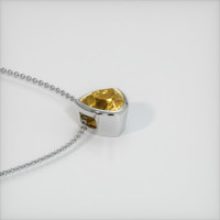 1.84 Ct. Yellow Sapphire Pendant, 14K White Gold 3