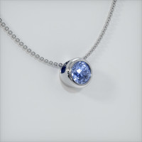 0.53 Ct. Sapphire Pendant, 18K White Gold 2