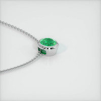 0.82 Ct. Emerald  Pendant - 18K White Gold