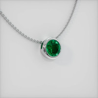 3.10 Ct. Emerald  Pendant - 18K White Gold