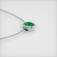 1.08 Ct. Emerald  Pendant - 18K White Gold