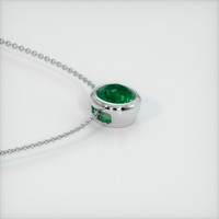 3.36 Ct. Emerald  Pendant - 18K White Gold