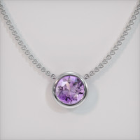 1.36 Ct. Gemstone Pendant, 18K White Gold 1