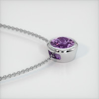 1.36 Ct. Gemstone Pendant, 18K White Gold 3