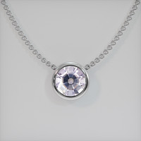 1.29 Ct. Gemstone Pendant, 18K White Gold 1