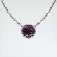 0.42 Ct. Sapphire Pendant, 18K White Gold 1