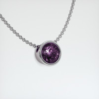 0.42 Ct. Purple Sapphire Pendant, 18K White Gold 2
