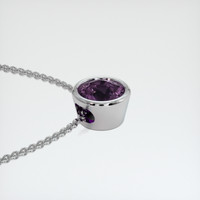 0.42 Ct. Purple Sapphire Pendant, 18K White Gold 3