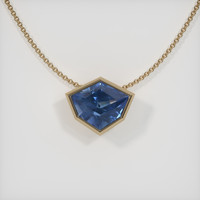 1.84 Ct. Blue Sapphire Pendant, 14K Yellow Gold 1