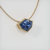 1.84 Ct. Blue Sapphire Pendant, 14K Yellow Gold 2