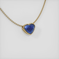 2.03 Ct. Blue Sapphire Pendant, 14K Yellow Gold 2