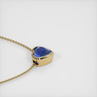 2.03 Ct. Blue Sapphire Pendant, 14K Yellow Gold 3