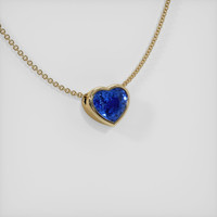 5.55 Ct. Blue Sapphire Pendant, 14K Yellow Gold 2