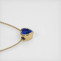 5.55 Ct. Blue Sapphire Pendant, 14K Yellow Gold 3