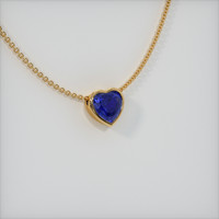 6.00 Ct. Blue Sapphire Pendant, 14K Yellow Gold 2