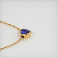 6.00 Ct. Blue Sapphire Pendant, 14K Yellow Gold 3