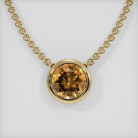 6.85 Ct. Gemstone Pendant, 14K Yellow Gold 1